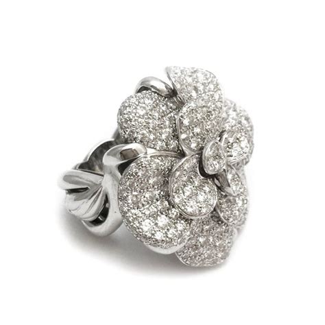 chanel ring flower|chanel flower rings for sale.